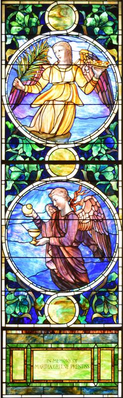 Prentiss Memorial Window:  Victory and Temperance