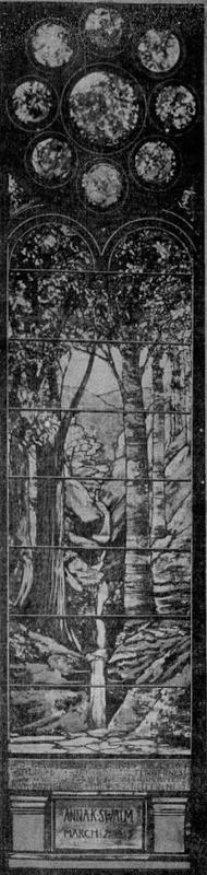 Swalm Memorial Window:  Dawn in the Woods in Springtime