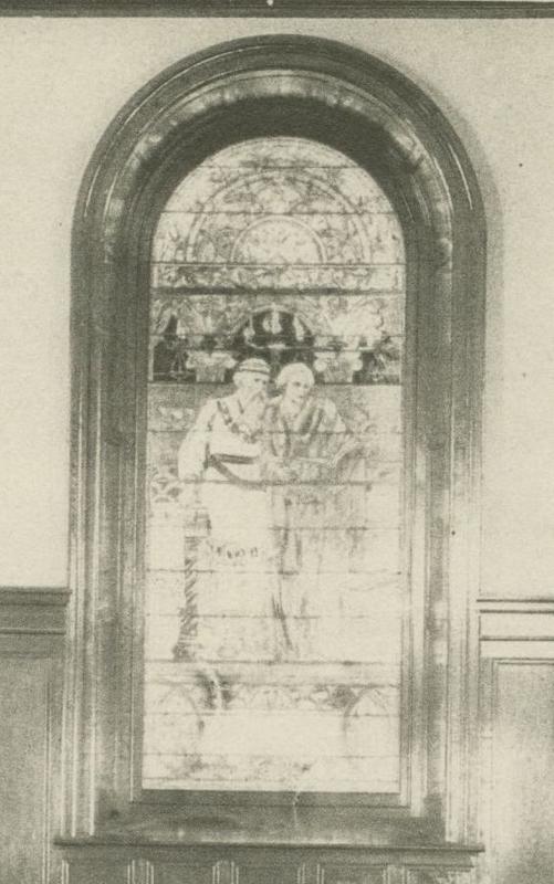Pardee and Cattell Memorial Window:  Alquin and Charlemagne