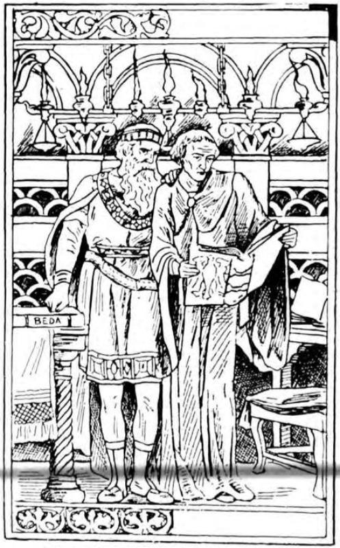 Patterson Memorial Window:  Alquin and Charlemagne