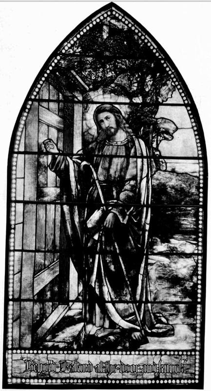 Harris Memorial Window:  Lo! I stand at the door and knock