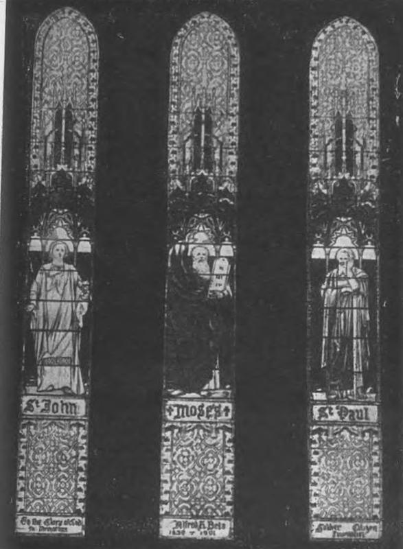 Belo Memorial Window:  St. John, Moses and St. Paul