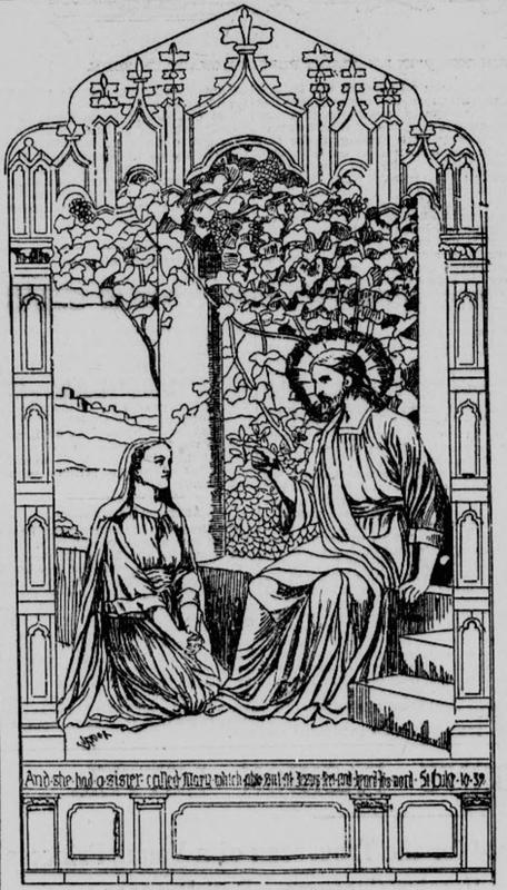 Robbins Memorial Window:  Mary at the Feet of Jesus