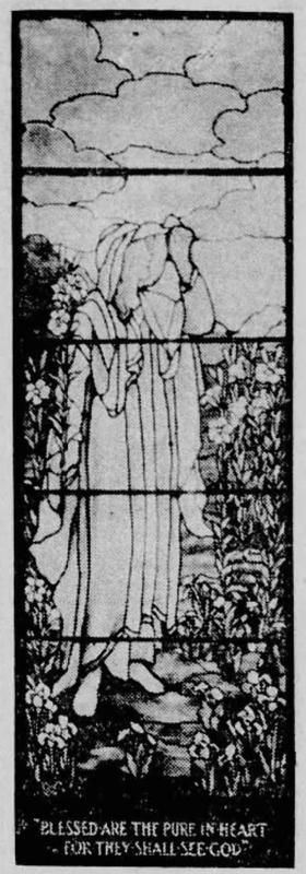 Vanderslice Memorial Window:  Woman with Irises & Lilies
