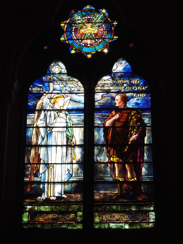 Grover Memorial Window:  Cornelius and the Angel