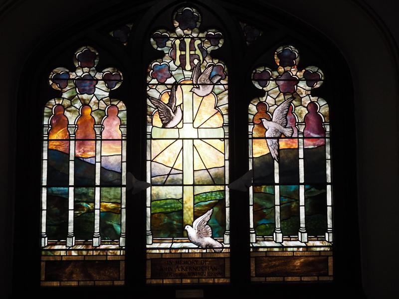 Kernochan Memorial Window:  Cross and Doves