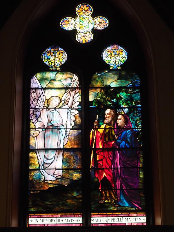 Martin Memorial Window:  Angel and Pilgrims