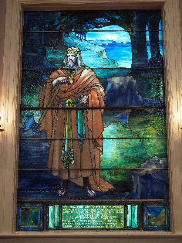 Scudder Memorial Window:  Hiram King of Tyre