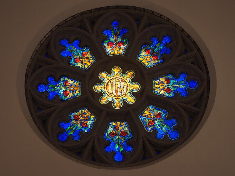 Baker Memorial Window:  rose window