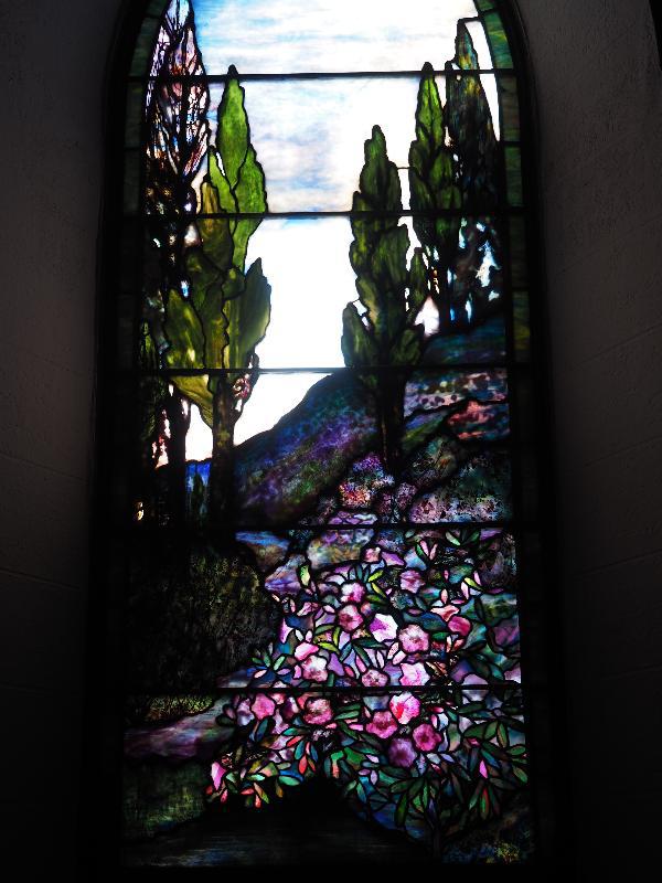 Wilcoxson Memorial Window:  Holy Land Garden and Hillside