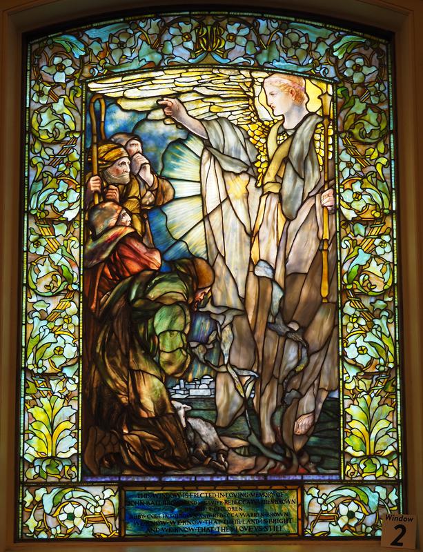 Brown Memorial Window:  Annuciation to Shepherd
