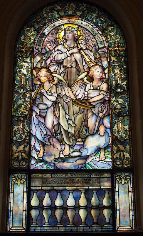 Wigglesworth Memorial Window:  Rejoice and Be Exceedingly Glad