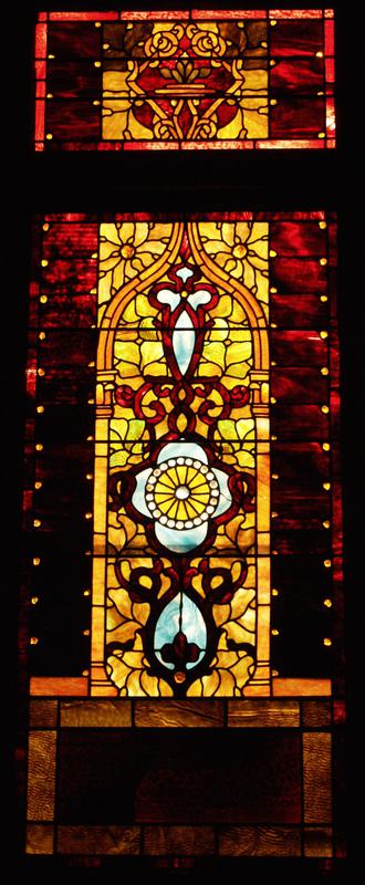 Stone Memorial Window:  ornamental window