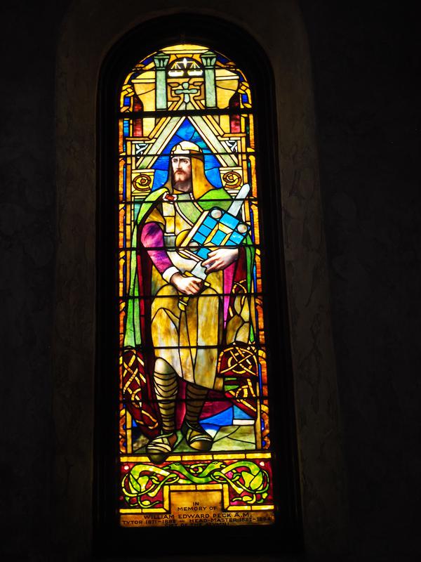 Peck Memorial Window:  King Alfred