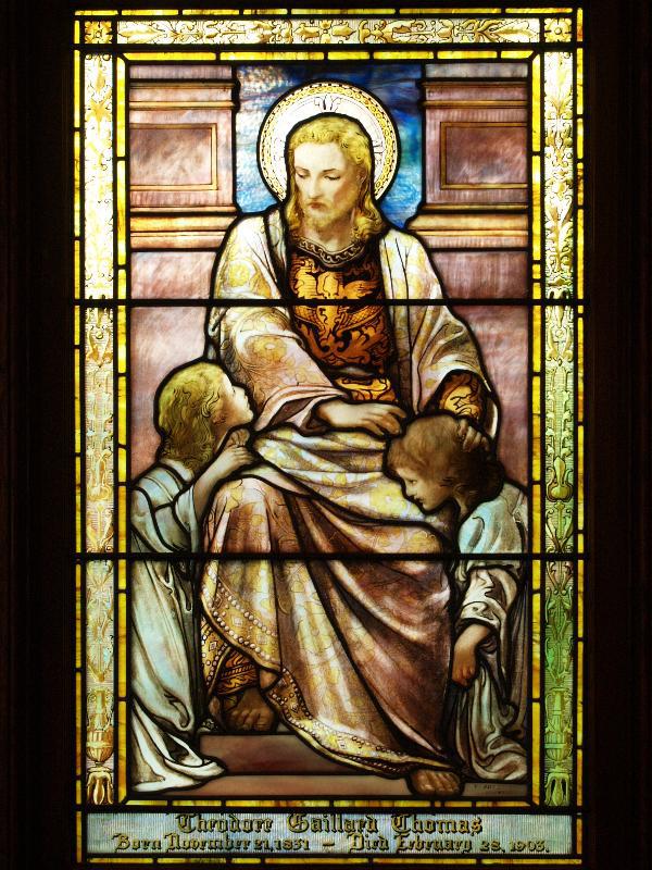 Thomas Memorial Window:  Christ Blessing Children