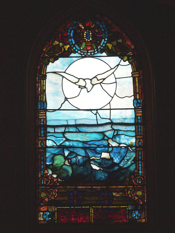 Craig Memorial Window:  Dove in Flight