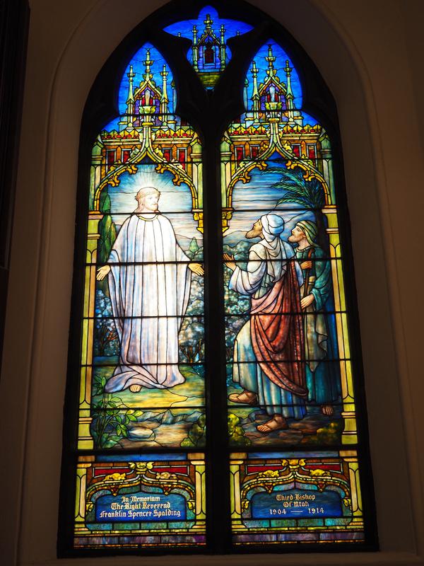 Spalding Memorial Window:  Christ on the Road to Emmaus