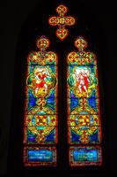 New Jersey, Elizabeth, St. John's Episcopal Church: Thomas Memorial Window:  two male figures, farmer and soldier