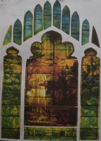 Ohio, Cincinnati, Church of the New Jerusalem: Mercer Memorial Window:  Christ on Road to Emmaus