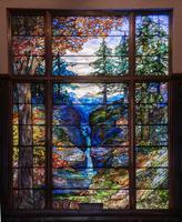 Texas, San Antonio, Sunset Ridge Church of Christ: Root Memorial Window:  Mountain Landscape