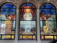Louisiana, New Orleans, Tulane University, Woldenberg Art Center, Newcomb Art Gallery: Callender Memorial Window:  Supper at Emmaus