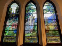 Pennsylvania, Franklin, St. John's Episcopal Church: Baum Memorial Window:  Landscape and St. Agnes