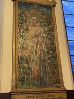 Pennsylvania, Franklin, St. John's Episcopal Church: Lewis Memorial Tablet:  woman meditating