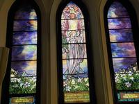 Pennsylvania, Franklin, St. John's Episcopal Church: Plumer Memorial Window:  Angel and Cherubs' Heads