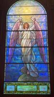 Texas, San Juan, Gelman Stained Glass Museum: Ward Memorial Window:  Angel of Faith