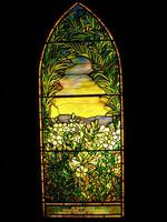Illinois, Chicago, Richard H. Driehaus Collection: Underhill Memorial Window:  Lilies and Palms