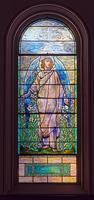 Mississippi, Vicksburg, Church of the Holy Trinity: Bedford Memorial Window:  Angel and Field of Lilies