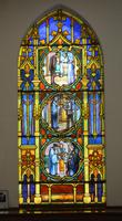 Illinois, Evanston, Levere Memorial Temple: Levere Memorial Window:  Good Samaritan and Scenes from the Life of William Collin Levere