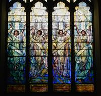 New Jersey, Hackensack, Second Reformed Church: Brown Memorial Window:  Angels of the Elements
