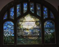 Illinois, Lake Forest, Lake Forest College, Lily Reid Holt Memorial Chapel: Reid Memorial Window:  landscape