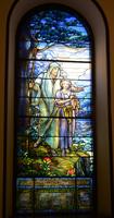 Pennsylvania, Philadelphia, Metropolitan Baptist Church: Alexander Memorial Window:  Shepherd and youth with reed instrument