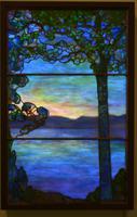 Ohio, Toledo, Toledo Museum of Art: Fisk-Collins Memorial Window:  landscape with View of Lake and Distant Mountains