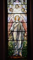 Maryland, Towson, Trinity Episcopal Church: Markell Memorial Window:  angel