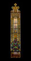 Texas, San Juan, Gelman Stained Glass Museum: Brooks and Ames Memorial Window:  Shadow of Darkness