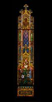Texas, San Juan, Gelman Stained Glass Museum: Tweedy and Tiffany Memorial Window:  Angels of Praise
