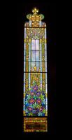 Texas, San Juan, Gelman Stained Glass Museum: Brooks and Ames Memorial Window:  Shadow of Darkness