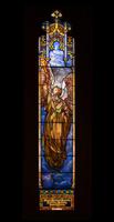 Texas, San Juan, Gelman Stained Glass Museum: Tweedy and Tiffany Memorial Window:  Angels of Praise