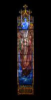 Texas, San Juan, Gelman Stained Glass Museum: Tweedy and Tiffany Memorial Window:  Angels of Praise