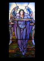 Texas, San Juan, Gelman Stained Glass Museum: Halloran Memorial Windows:  Beatitudes of the Sermon on the Mount: Blessed are the Pure in Heart