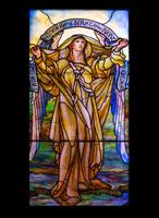 Texas, San Juan, Gelman Stained Glass Museum: Halloran Memorial Windows:  Beatitudes of the Sermon on the Mount: Blessed are they who Hunger and Thirst for Righteousness