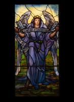 Texas, San Juan, Gelman Stained Glass Museum: Halloran Memorial Windows:  Beatitudes of the Sermon on the Mount: Blessed are the Poor in Spirit