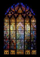 Texas, San Juan, Gelman Stained Glass Museum: Young Memorial Window:  Christ Enthroned