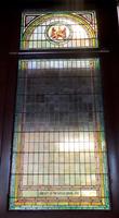 Iowa, Dubuque, St. Luke's Methodist Church: ornamental window in sliding door