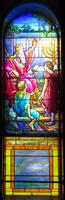 Iowa, Dubuque, St. Luke's Methodist Church: Weigel Memorial Window:  David Set Singers Before The Lord