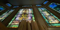 New York, New York City, Brooklyn, Erasmus Hall High School: Gunnison Memorial Window:  The Spirit of Education