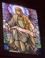 Texas, San Juan, Gelman Stained Glass Museum: Angel with a Scroll